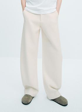 ED轻生活系列 高圆圆同款牦牛绒休闲长裤弯刀香蕉裤子EBD4PAT019