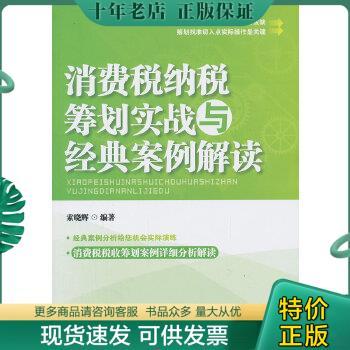 正版包邮9787509210437消费税纳税筹划实战与经典案例解读