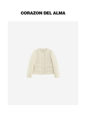 【雪瑞】高奢轻暖蓬松感羊毛/羊驼毛+匈牙利95鹅绒小香羽绒服-812