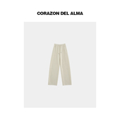 YY0060 立体解构设计显瘦慵懒直筒拖地裤 瑞雪 软糯加厚保暖裤