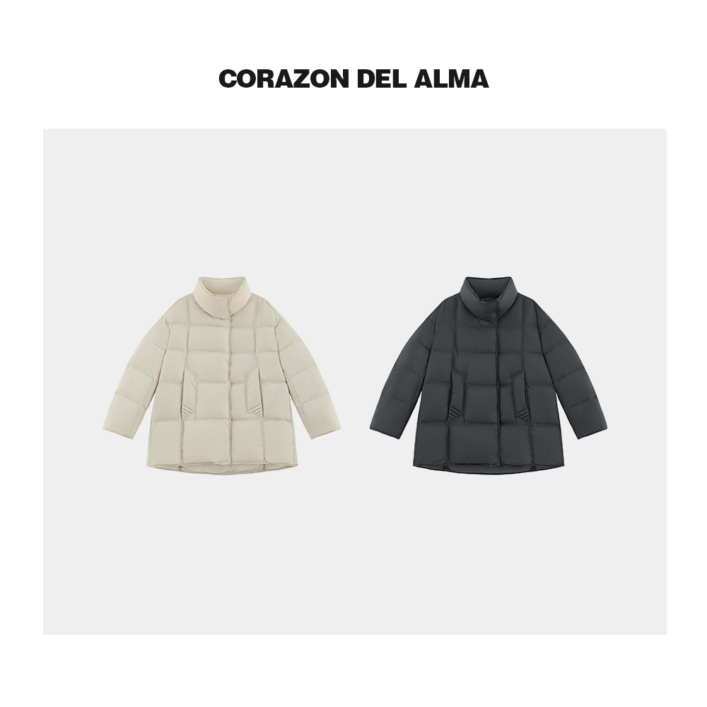 立领泡芙立体廓形羽绒服