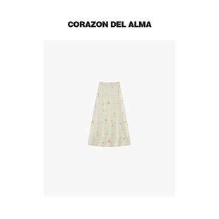 朦胧感碎花格高腰半裙 定制轻盈凉感莱赛尔 b入推荐 1565 花鉴