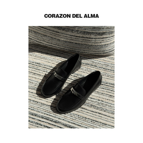 牛皮手工真皮鞋底乐福鞋