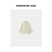 FW329 极简搭扣羊毛羊驼混纺加厚廓形毛呢大衣外套 万相 新中式