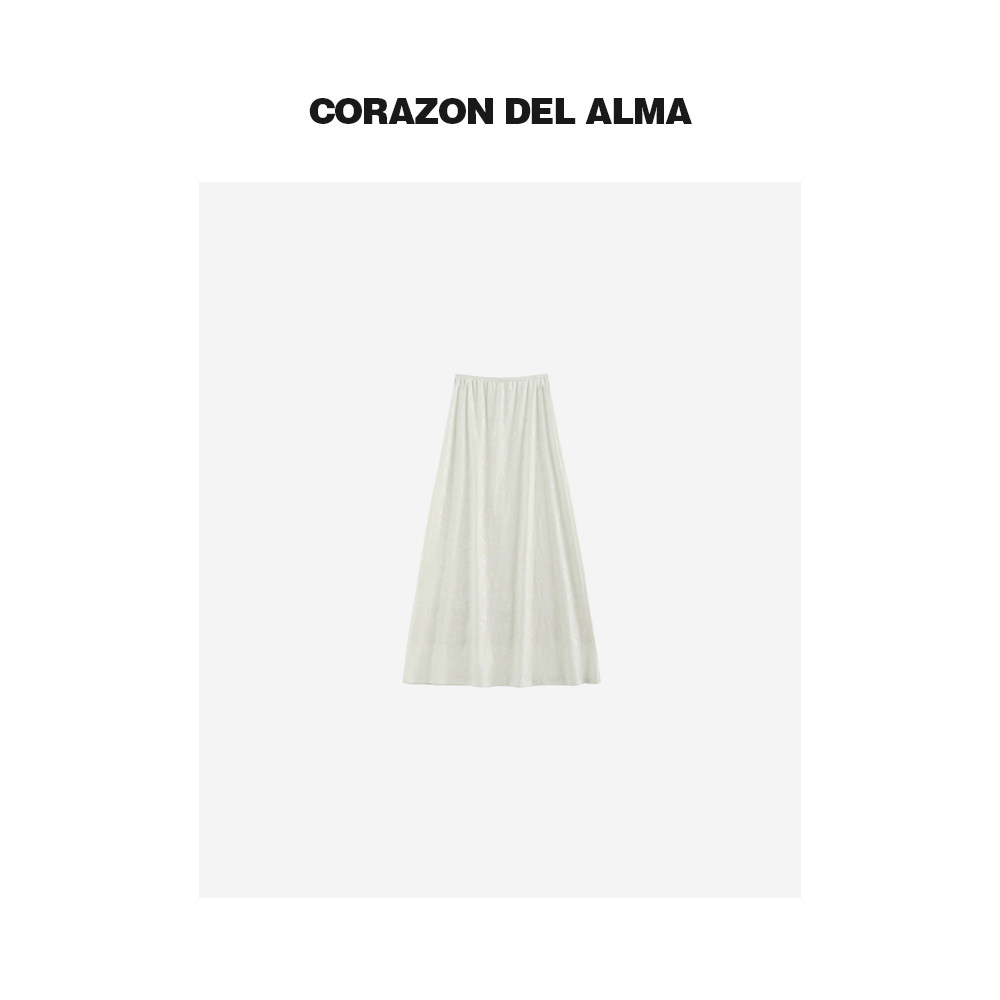 立体压纹提花丝绒半身裙