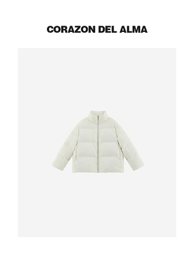 【兰苕】高端莱赛尔立体提花肌理白鸭绒立领廓形面包羽绒服-FW133