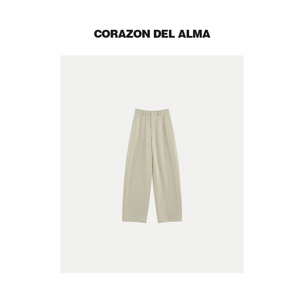 肌理感加绒加厚休闲拖地裤