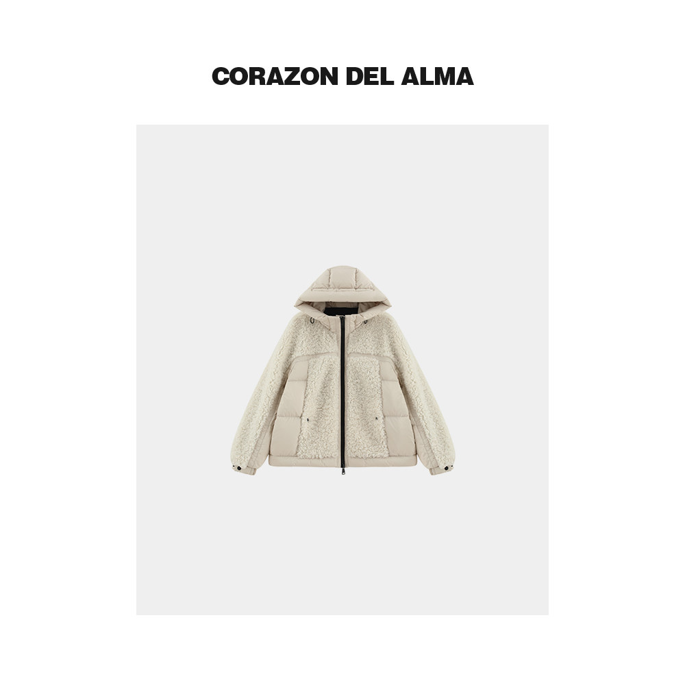 【寒酥】超保暖加厚泰迪卷颗粒绒+匈牙利95鹅绒拼接连帽羽绒服171,女装/女士精品,羽绒服,淘宝优惠券,粉丝福利购,淘宝优惠卷