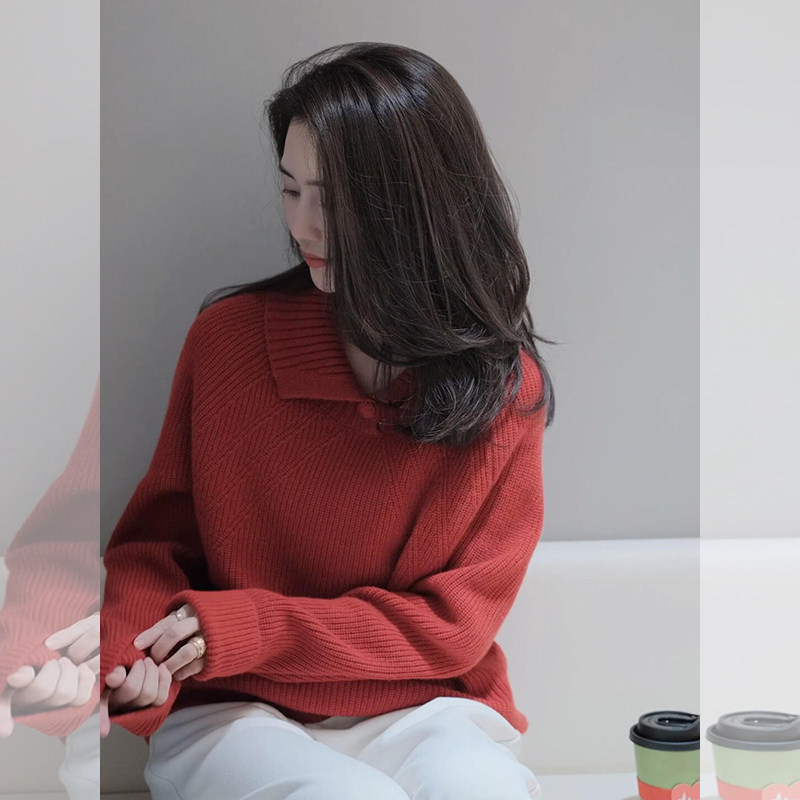 本命年圣诞穿搭红色毛衣女秋冬季慵懒风高级感宽松内搭针织衫上衣,女装/女士精品,大码内搭,淘宝优惠券,粉丝福利购,淘宝优惠卷