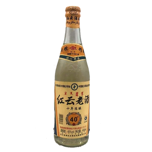 内蒙古兴安盟红云老酒磁化优级高粱清香型十年陈酿白酒 40度450ml