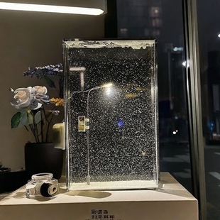 雪夜流麻小夜灯雪景路灯手工自制DIY材料包送女友闺蜜情侣礼物