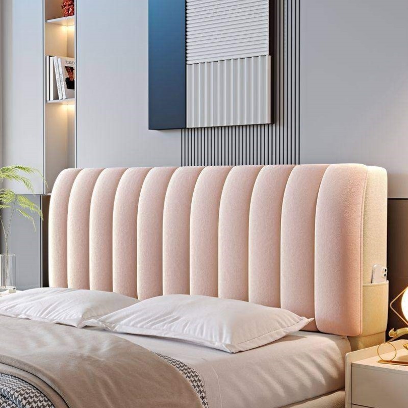 新款加厚绒布��头罩万能靠背木板软包��全包防尘罩防撞头��头套