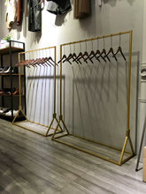 店衣架货架落地式 童装 架侧挂架 高档金色服装 店展示架婚纱架女装