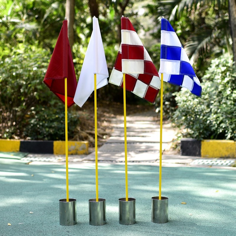 新品高尔夫果岭旗杆旗面不锈钢铝合金洞杯巡回赛玻纤杆身球场用品
