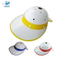 新品促銷球童黃色安全帽防水可印