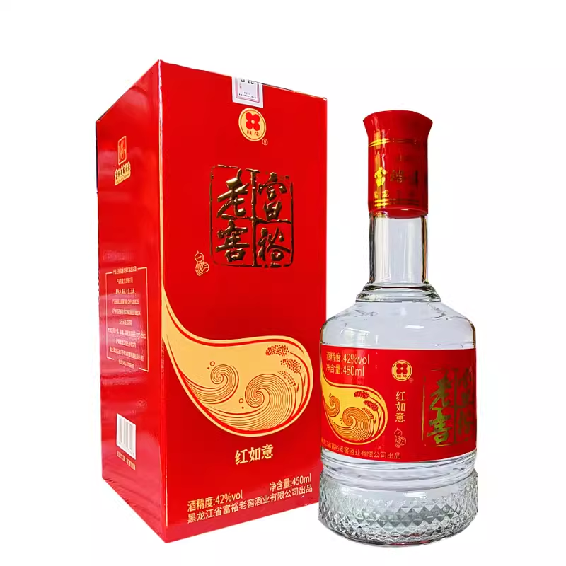 富裕老窖 红如意白酒 复合香型42度450mL*6瓶一箱 黑龙江粮食酿造 酒类 白酒/调香白酒 原图主图