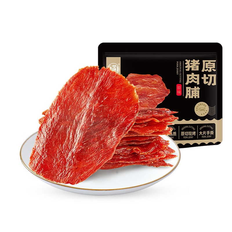 【蜜蜂惊喜社】华味亨 原切大片猪肉脯105g/袋 靖江纯猪肉脯