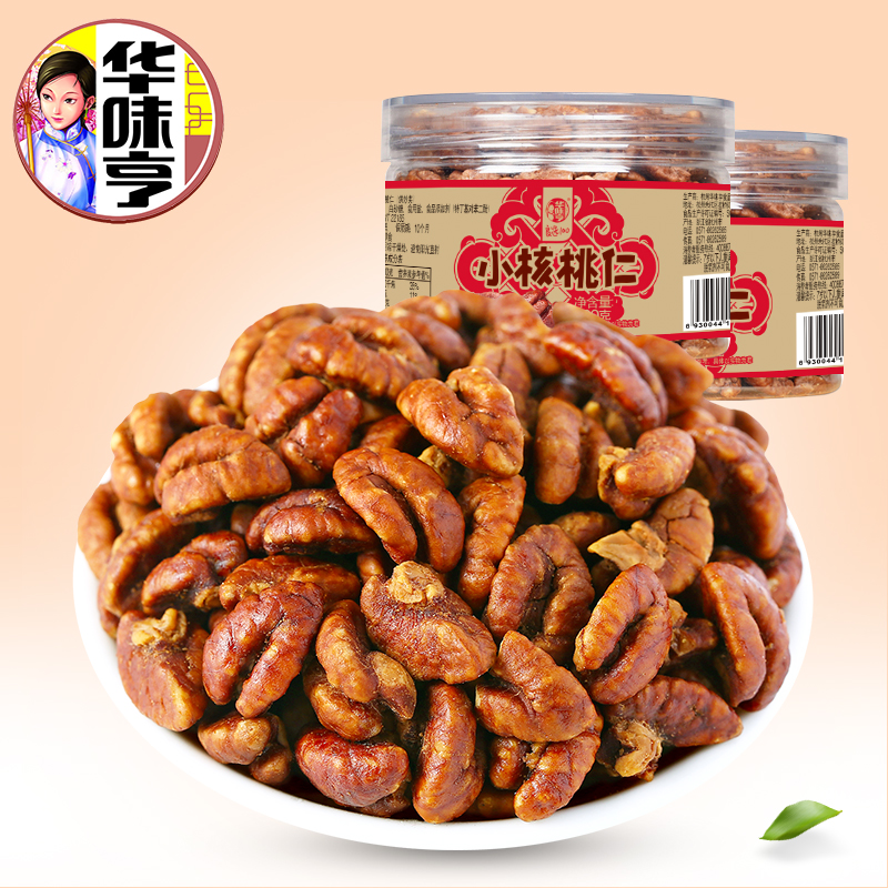 【头部主播推荐】华味亨小核桃仁100g*3罐临安山核桃仁核桃肉坚果 - 封面