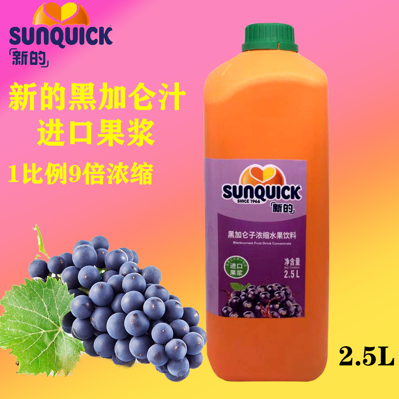 新的浓缩果汁饮料2.5L新的黑加仑汁/柠檬/西柚/芒果 /橙汁