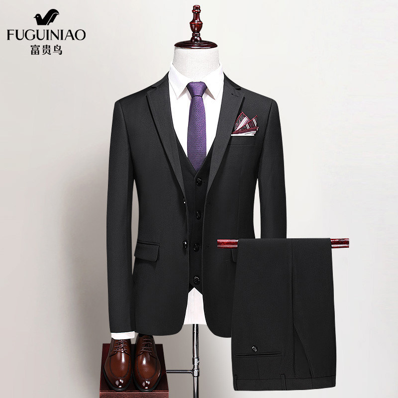 FUGUI BIRD SUIT MENS WEDDING GROOM DRESS MENS WEDDING GROOMSMAN CASUAL SUIT SLIM BUSINESS FORMAL WEAR