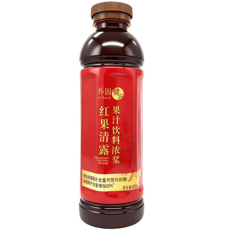 无限极养固健红果清露果汁饮料浓浆 600ml/瓶 无限极红果清露