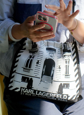 老佛爷 真丝手提包 丝绸印花休闲度假通勤桑蚕丝袋子