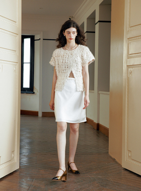 Te by frigidOrg 24早春落日情人 绒絮编织两穿式蝴蝶结上衣仙气