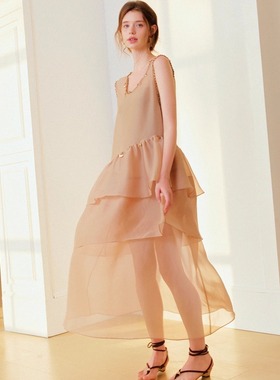 Te by frigidOrg 25春夏 海岛金属吊饰蛋糕连衣裙 度假仙女波嬉风