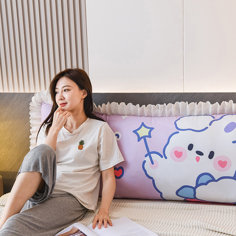 卡通床头靠垫床上靠枕软包韩版儿童防撞大靠背枕护腰长靠枕可拆洗
