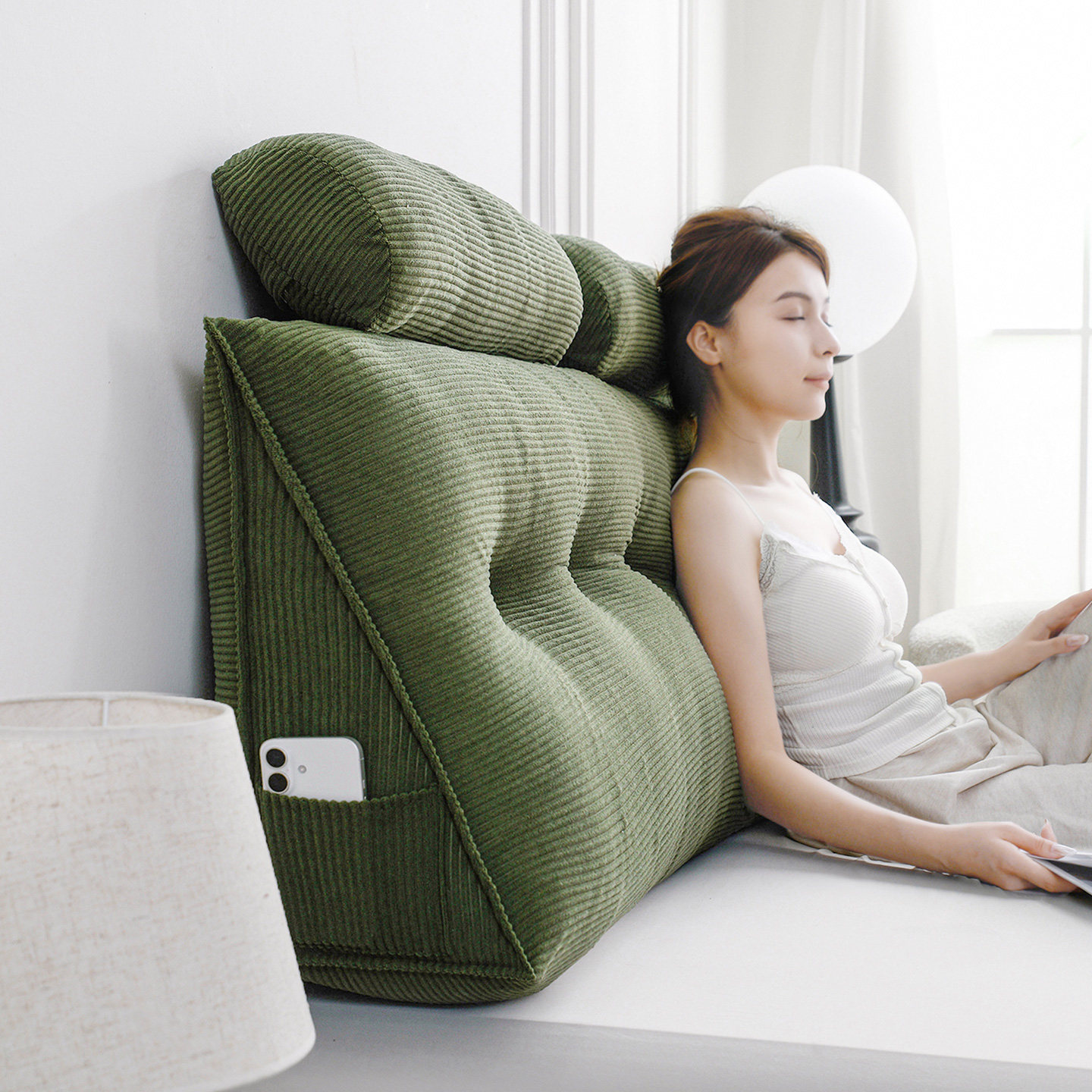 床头软包靠枕孕妇喂奶靠背枕沙发飘窗护颈护腰部支撑床上大靠背椅