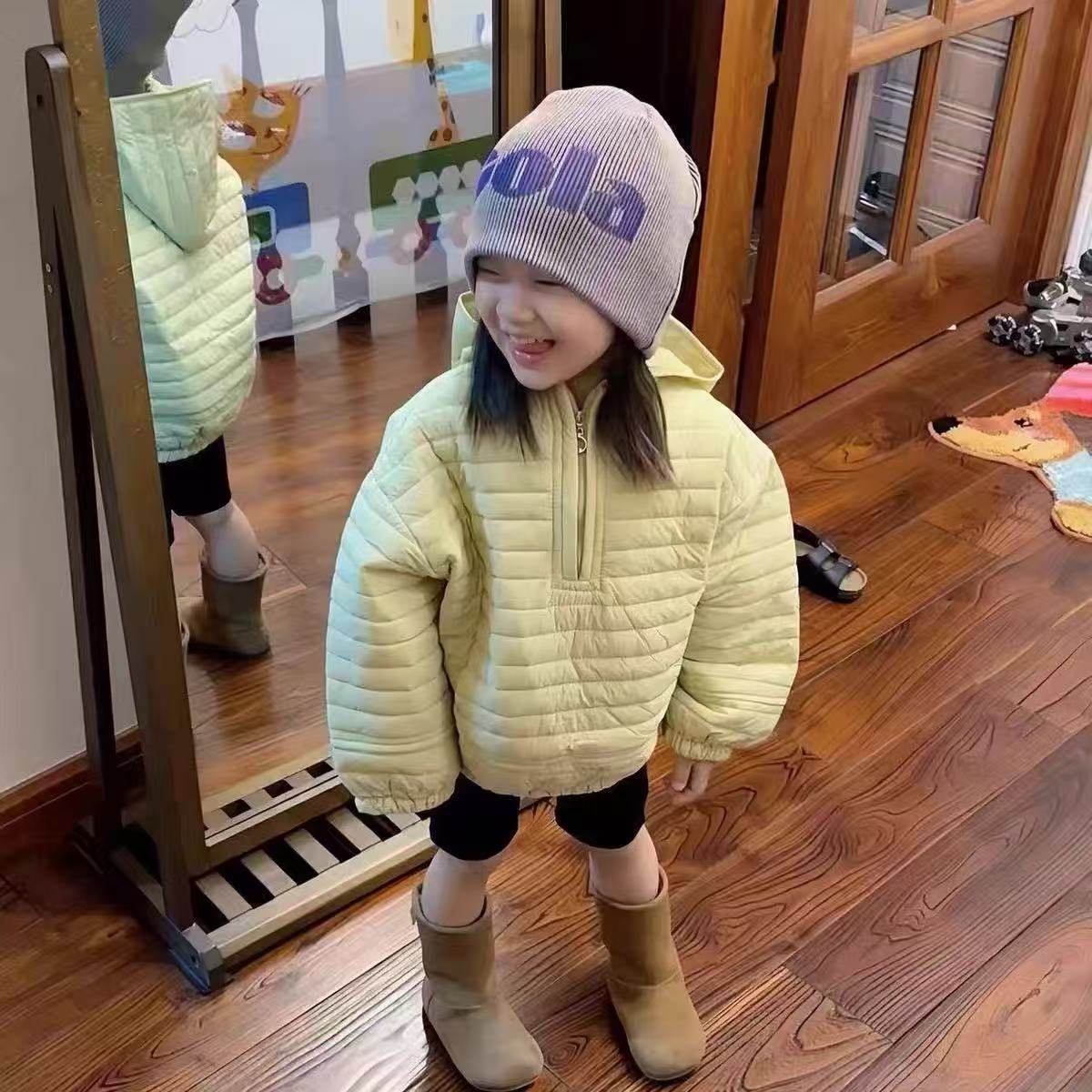 儿童童装韩版棉服男童2025新款女童轻薄棉衣棉外套天内发货