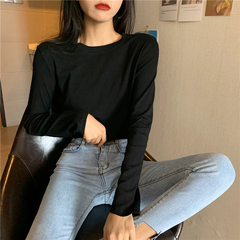 South Korea's early fashion net red top with long sleeves and tight T-shirt