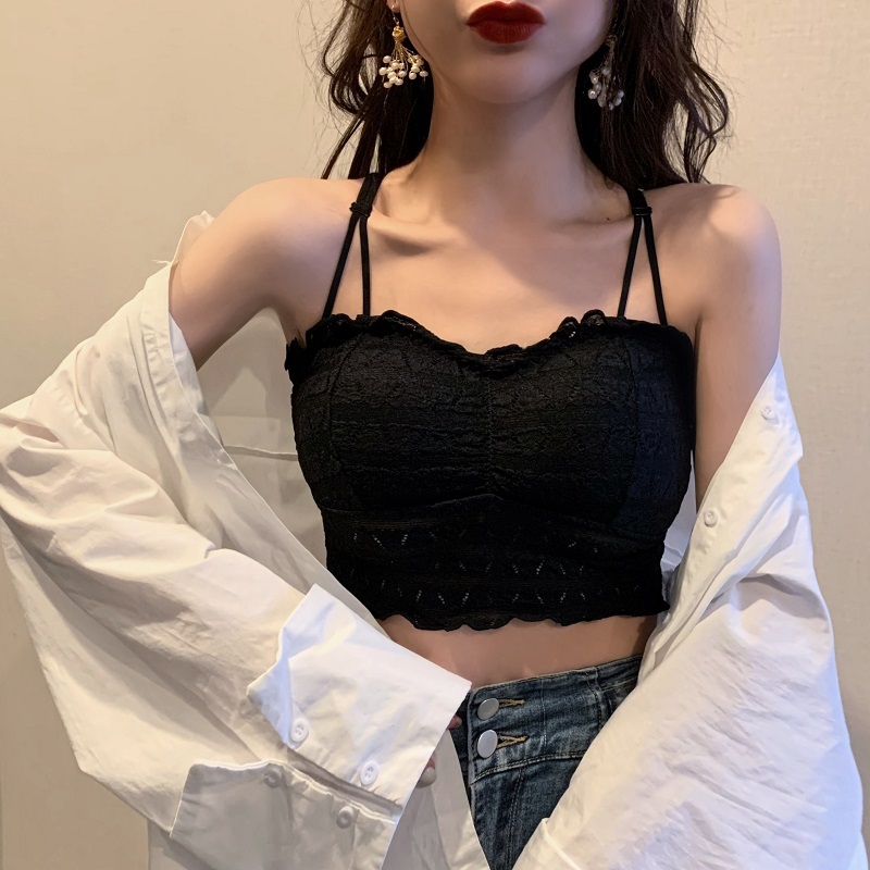 Real shot real price girl's back cross beauty chest wrapped vest bra underwear