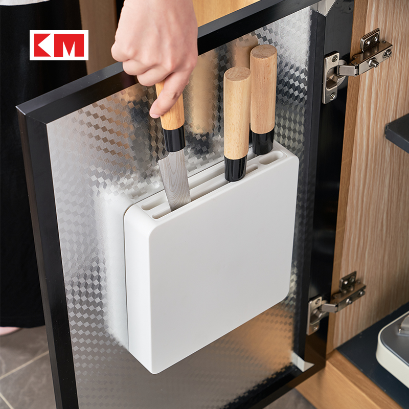 日式厨房置物架壁挂刀具沥水
