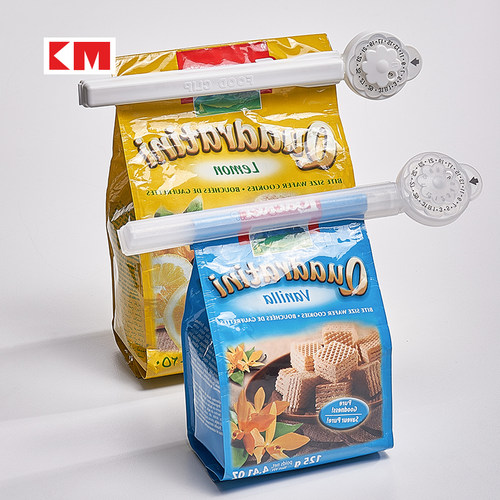 KM 1138 1139可标记日期封口夹厨房食品密封夹防潮保鲜夹子食品夹