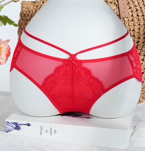梧桐闺蜜GM23556正品 女 情话系列性感轻薄透气蕾丝中低腰三角内裤
