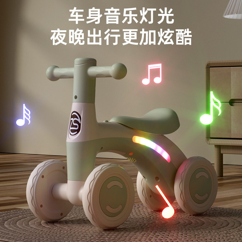 儿童四轮防侧翻音乐滑行车