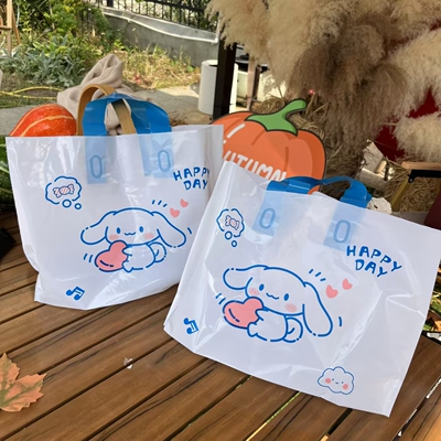 新款高档服装店手提袋子塑料包装礼品购物童装衣服鞋盒袋定制logo