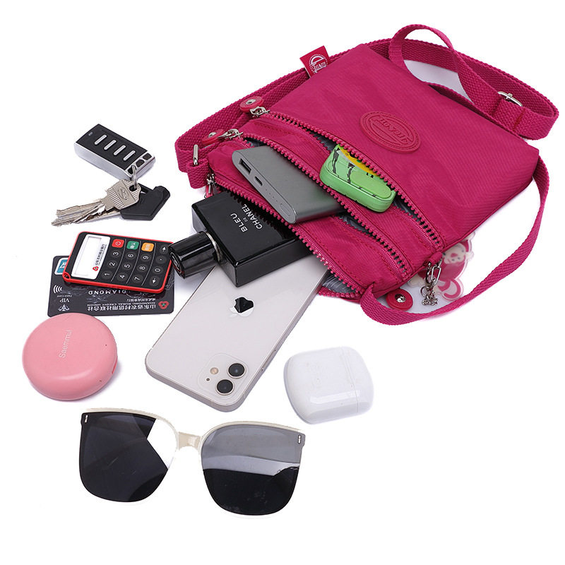 耐磨男女斜挎小包轻便防泼水尼龙布休闲时尚百搭帆布包斜挎包小包