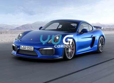 适用保时捷981改装GT4大小包围前唇后唇前杠尾翼碳纤维改装件扰流