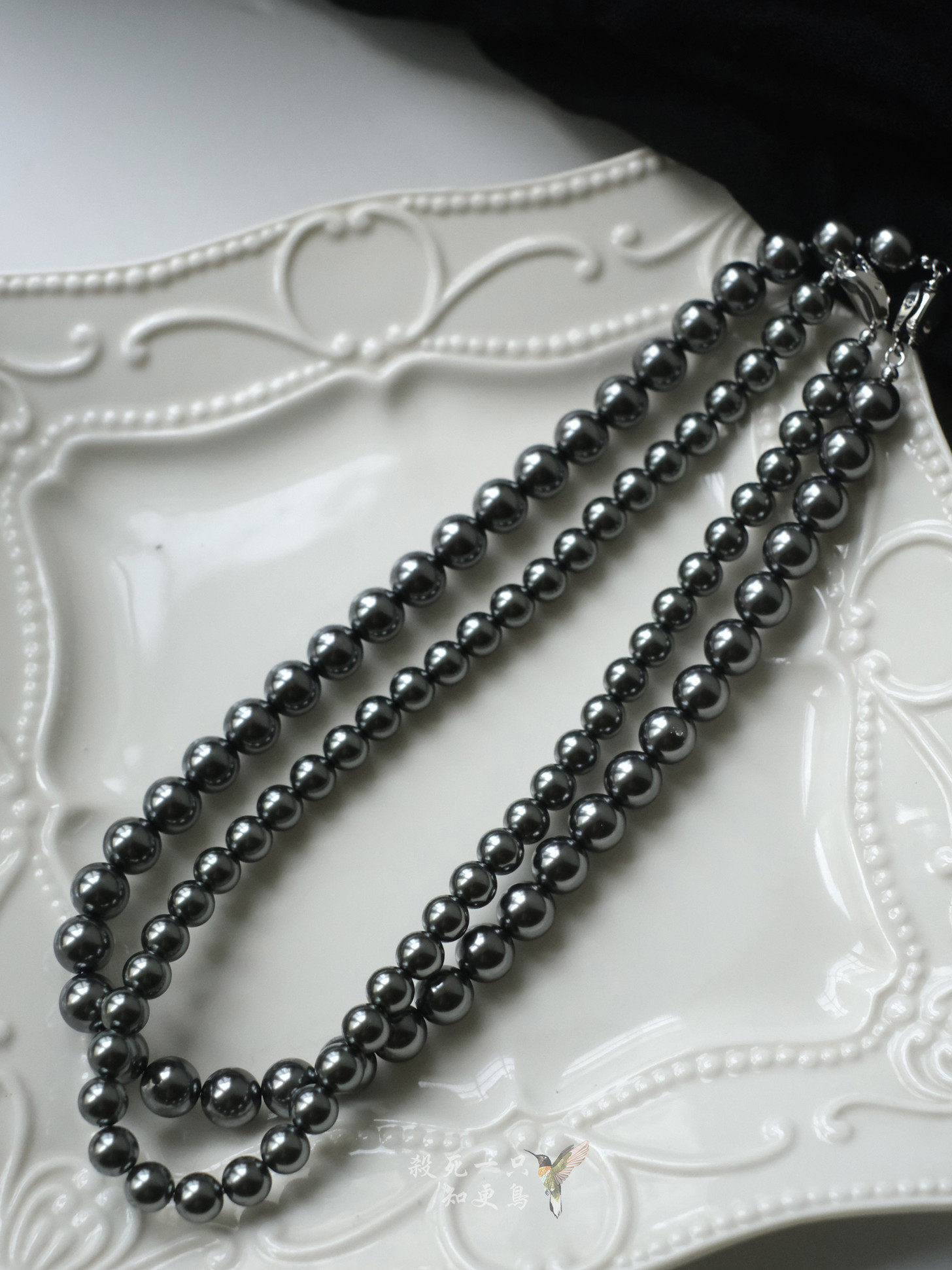 知更鸟｜高级感轻奢倪妮同款s925纯银大溪地色施家珍珠项链锁骨链