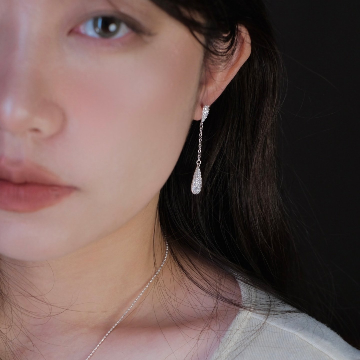 《光的舞曲》法式精致锆石满钻流苏水滴长款轻奢耳环耳钉耳夹耳饰,饰品/流行首饰/时尚饰品新,耳钉,淘宝优惠券,粉丝福利购,淘宝优惠卷