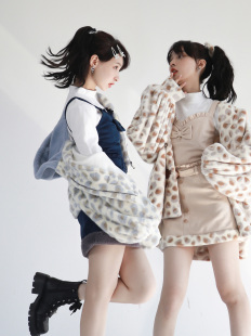 内搭加厚套头纯色上衣 女秋冬德绒新款 豹猫X蓝猫 白色高领打底衫