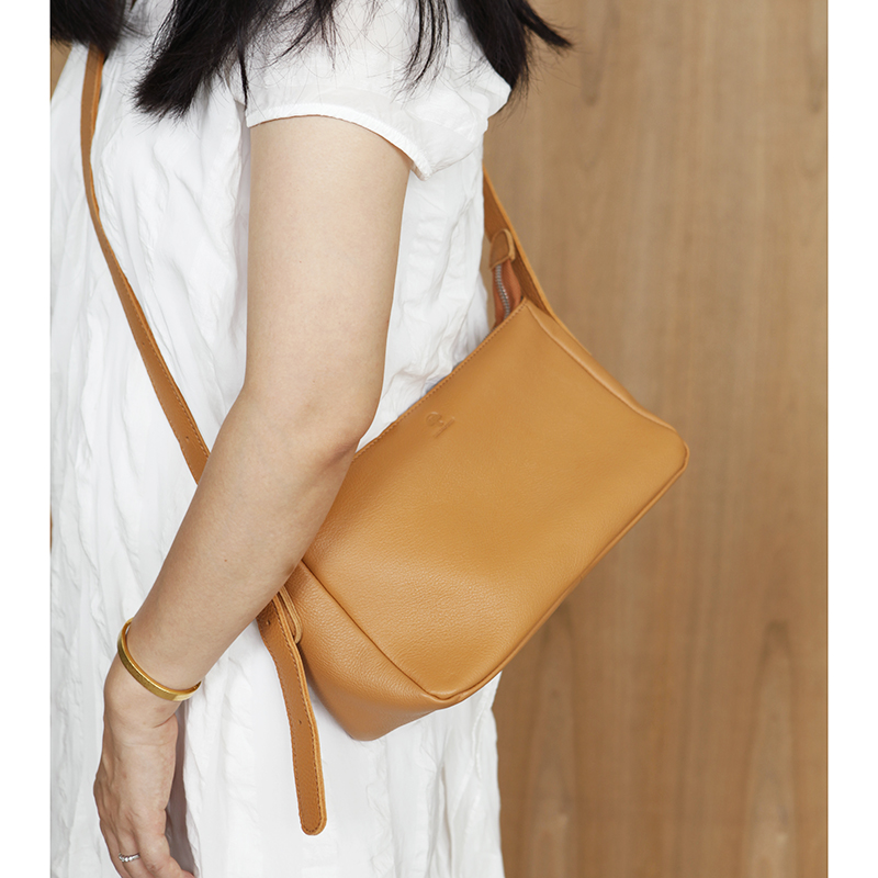 布谷森林女式牛皮复古斜挎包包