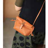 布谷森林新款 文艺真皮单肩斜挎女式 头层牛皮复古休闲迷你小包B468