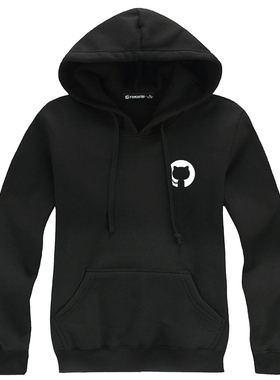 范品社 github章鱼猫 开源编程程序员理工男纯棉加绒套头连帽卫衣