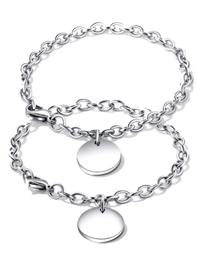 定制圆牌手链女款刻字