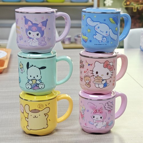 三丽鸥酷洛米儿童水杯304不锈钢口杯双层可拆牛奶杯幼儿园喝水杯