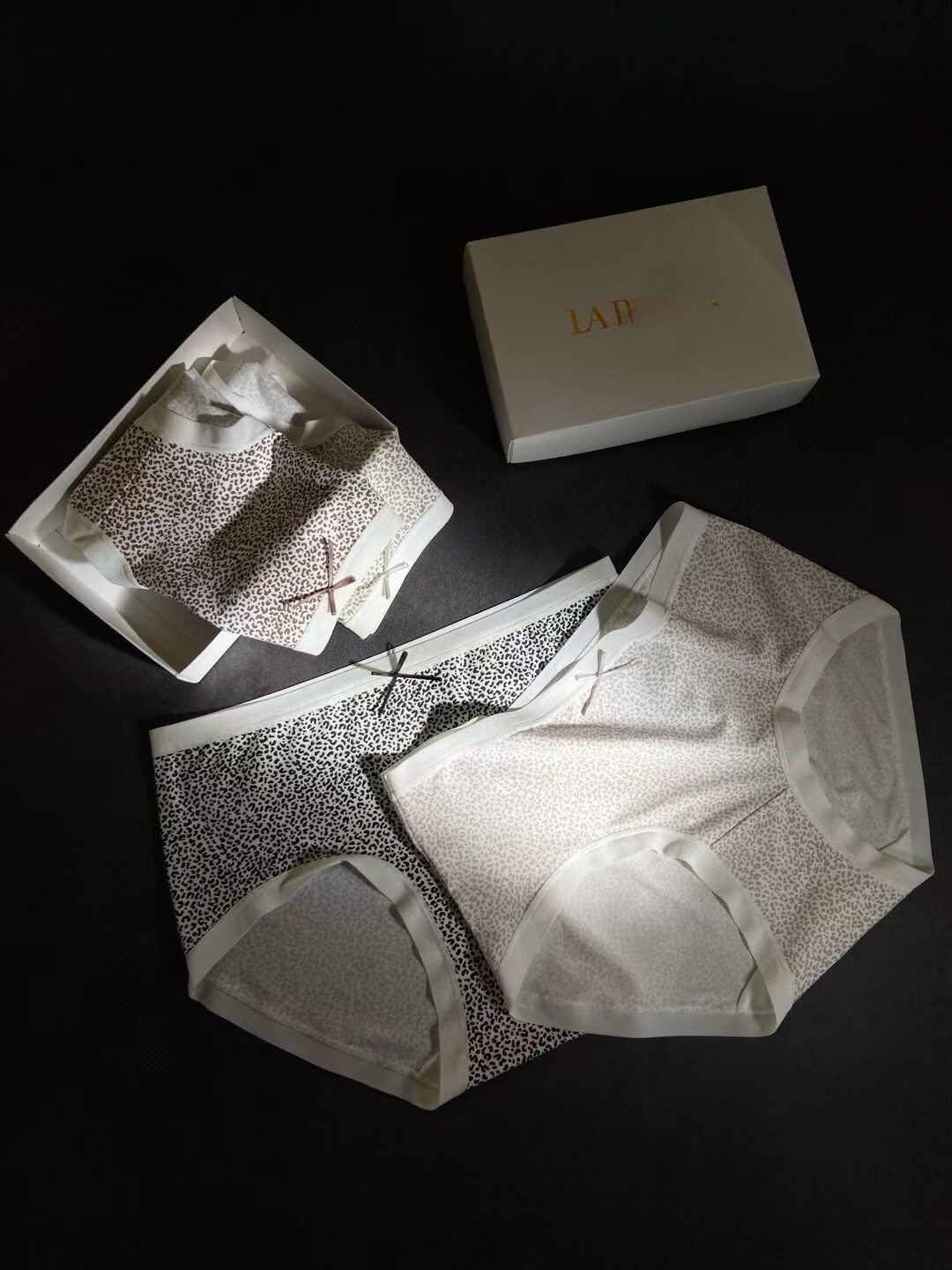 LAP*新品法式花豹纹兰精莫代尔纯棉底裆性感轻薄透气三角内裤女士