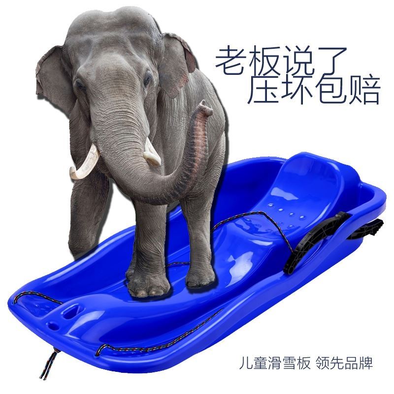 滑雪板儿童雪橇板双人滑雪片户外加厚划雪神器单人滑草板成人坐板